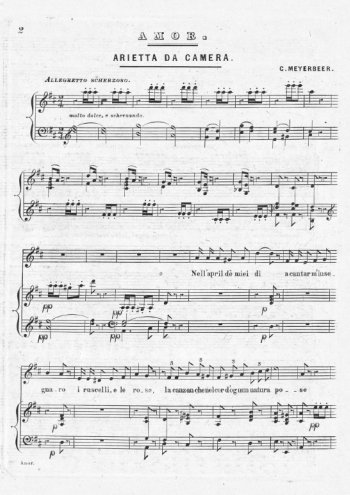 Giacomo Meyerbeer - Amor, Arietta da camera
